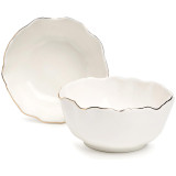 Набор салатников "CHARM" 2 шт. 12,5*5,5 см 350 мл (с золотой линией) LEFARD 779-359