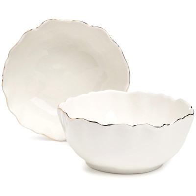 Набор салатников "CHARM" 2 шт. 5*6 см 600 мл (с золотой линией) LEFARD 779-360