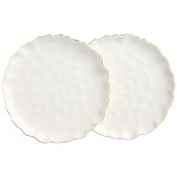 Набор тарелок обеденных "CHARM" 2 шт., 26,5*3 см (с золотой линией) LEFARD 779-363