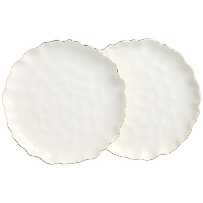 Набор тарелок обеденных "CHARM" 2 шт., 26,5*3 см (с золотой линией) LEFARD 779-363