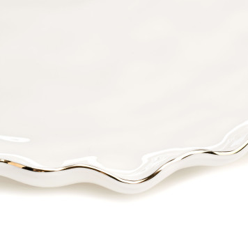 Блюдо овальное "CHARM" 30,5*21*3 см (с золотой линией) LEFARD 779-364-1