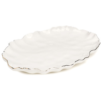 Блюдо овальное "CHARM" 30,5*21*3 см (с золотой линией) LEFARD 779-364