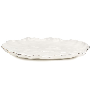 Блюдо овальное "CHARM" 35,5*24*3 см (с золотой линией) LEFARD 779-365-1