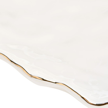 Блюдо овальное "CHARM" 35,5*24*3 см (с золотой линией) LEFARD 779-365-2