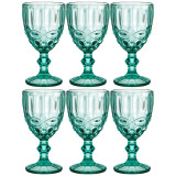 Набор бокалов для вина " СЕРПЕНТИНА" из 6шт. серия " MUZA COLOR" 300мл. / в=17 см (кор=4наб.) LEFARD 781-146