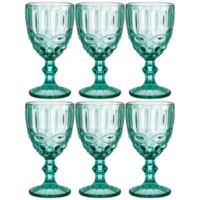 Набор бокалов для вина " СЕРПЕНТИНА" из 6шт. серия " MUZA COLOR" 300мл. / в=17 см (кор=4наб.) LEFARD 781-146