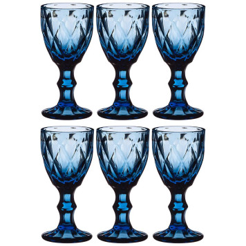 Набор рюмок "РОМБО" из 6шт. серия "MUZA COLOR" 50мл. / в=10,5 см (кор=16наб.) LEFARD 781-199