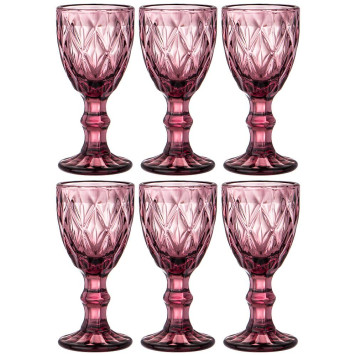 Набор рюмок "РОМБО" из 6шт. серия "MUZA COLOR" 50мл. / в=10,5 см (кор=16наб.) LEFARD 781-201