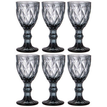 Набор рюмок "РОМБО" из 6шт. серия "MUZA COLOR" 50мл. / в=10,5 см (кор=16наб.) LEFARD 781-202