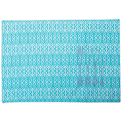 Плейсмет "ФУРШЕТ" 33х48см,80% х/б,20% люрекс,бирюза, вышивка LEFARD 850-524-83