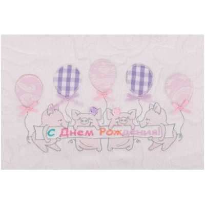 Полотенце махровое "ХРЮШКИ" 70х140см , 100% хлопок,розовый LEFARD 850-560-15-1