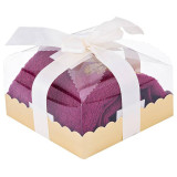 Салфетка махровая " ЗЕМЛЯНИКА" 35х35см, 100% хлопок, фуксия , вышивка LEFARD 850-600-59