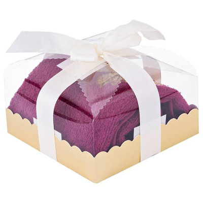 Салфетка махровая " ЗЕМЛЯНИКА" 35х35см, 100% хлопок, фуксия , вышивка LEFARD 850-600-59