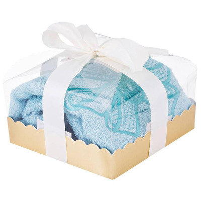 Салфетка махровая "КАМЕЯ" 35х35см, 100% хлопок, мятный , вышивка LEFARD 850-600-62