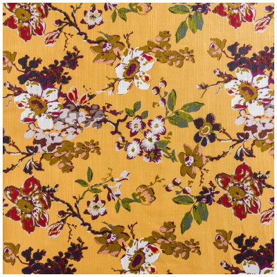 Скатерть "МАГНОЛИЯ" 180*140 см. х/б 100% горчица LEFARD 850-603-9-2