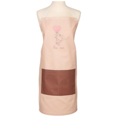 Набор фартуков из 2х-шт " ПАРОЧКА" ,100% х/б ,кофе+ пудра LEFARD 850-605-67-1