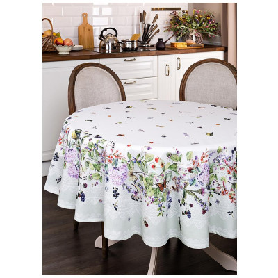 Скатерть круглая "БОТАНИКА" ,d180, 100% хлопок,твилл c пропиткой LEFARD 850-702-24