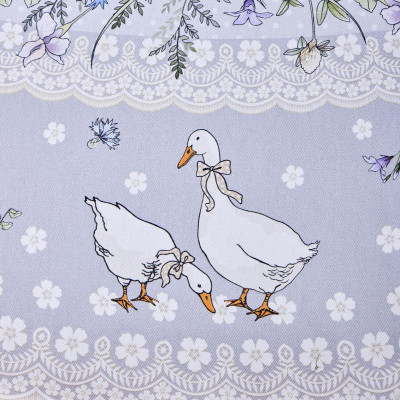 Скатерть круглая "ГУСИ ЛЕГАРД" диаметр=180 см., серый, 100% хлопок, твил, с пропиткой LEFARD 850-710-22-10