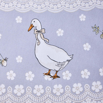 Скатерть круглая "ГУСИ ЛЕГАРД" диаметр=180 см., серый, 100% хлопок, твил, с пропиткой LEFARD 850-710-22-11