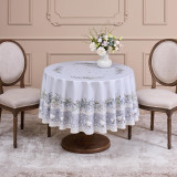 Скатерть круглая "ГУСИ ЛЕГАРД" диаметр=180 см., серый, 100% хлопок, твил, с пропиткой LEFARD 850-710-22