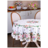 Скатерть круглая "ВИНТАЖ" d185см ,кремовый, 100% хлопок,твил пропитка LEFARD 850-714-23