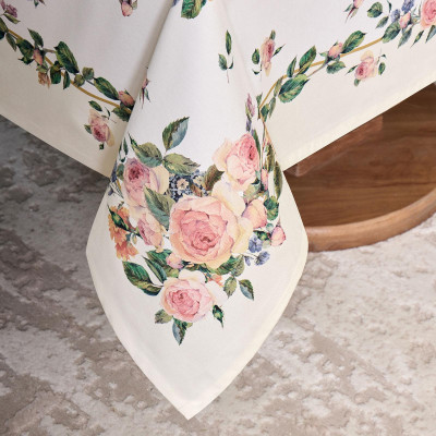 Скатерть "ВИНТАЖ" 140х180 ,кремовый, 100% хлопок с пропиткой,твил LEFARD 850-714-24-5