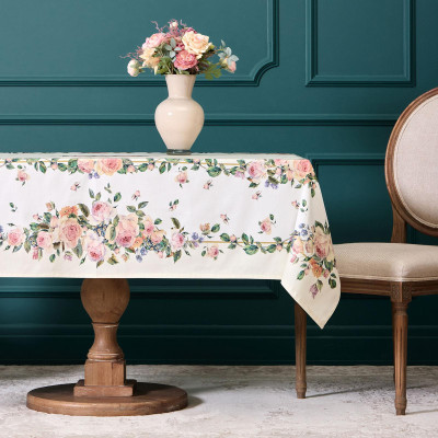 Скатерть "ВИНТАЖ" 140х180 ,кремовый, 100% хлопок с пропиткой,твил LEFARD 850-714-24-7