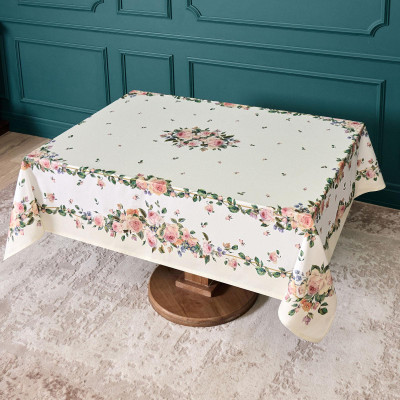 Скатерть "ВИНТАЖ" 140х180 ,кремовый, 100% хлопок с пропиткой,твил LEFARD 850-714-24-10