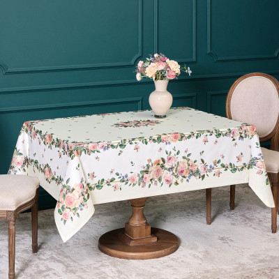 Скатерть "ВИНТАЖ" 140х180 ,кремовый, 100% хлопок с пропиткой,твил LEFARD 850-714-24-2