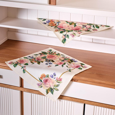 Комплект салфеток из 2-х шт " ВИНТАЖ" 40х40 см ,кремовый, 100% хлопок,твил LEFARD 850-714-81-7