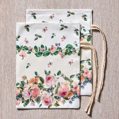 Набор мешочков из 2-х шт "ВИНТАЖ " 17х23см,100% хлопок,бежевый ,твил,пропитка LEFARD 850-714-91-1