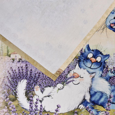 Набор полотенец из 2х шт " СИНИЕ КОТЫ. ЛАВАНДА" ,40х60см, 100% хлопок,твил, беж LEFARD 850-718-62-4