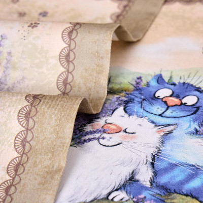 Набор салфеток из 2-х шт " СИНИЕ КОТЫ. ЛАВАНДА" ,40х40см, 100% хлопок,твил, беж LEFARD 850-718-81-5