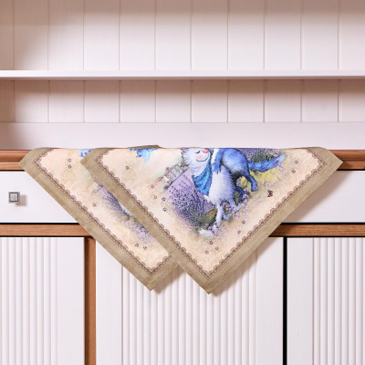 Набор салфеток из 2-х шт " СИНИЕ КОТЫ. ЛАВАНДА" ,40х40см, 100% хлопок,твил, беж LEFARD 850-718-81-6