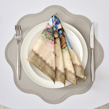 Набор салфеток из 2-х шт "СИНИЕ КОТЫ. ЛЮБОВЬ МОЯ",40х40см, 100% хлопок,твил, беж LEFARD 850-719-81-12