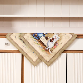 Набор салфеток из 2-х шт "СИНИЕ КОТЫ. ЛЮБОВЬ МОЯ",40х40см, 100% хлопок,твил, беж LEFARD 850-719-81-7