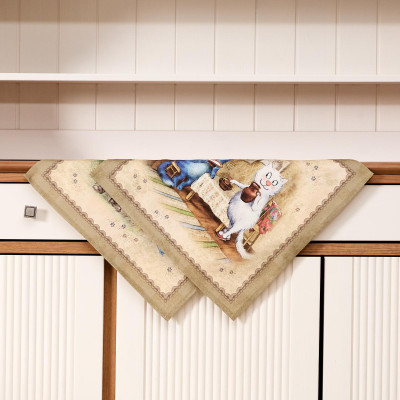 Набор салфеток из 2-х шт "СИНИЕ КОТЫ. ЛЮБОВЬ МОЯ",40х40см, 100% хлопок,твил, беж LEFARD 850-719-81-5