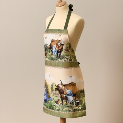 Фартук "СИНИЕ КОТЫ. ПРО ЛЮБОВЬ", 100% хлопок,твил, беж LEFARD 850-720-7-1