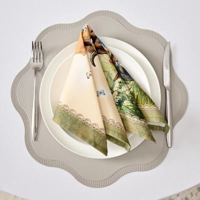 Набор салфеток из 2-х шт " СИНИЕ КОТЫ. ПРО ЛЮБОВЬ" ,40х40см, 100% хлопок,твил, беж LEFARD 850-720-81-12