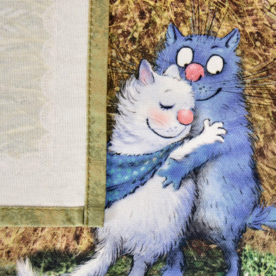 Набор салфеток из 2-х шт " СИНИЕ КОТЫ. ПРО ЛЮБОВЬ" ,40х40см, 100% хлопок,твил, беж LEFARD 850-720-81-4