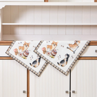 Набор полотенец из 2-х шт " ДРУЖБА" ,40х60см, 100% хлопок, твил LEFARD 850-721-61-7