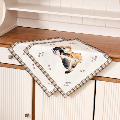 Набор салфеток из 2-х шт " ДРУЖБА" ,40х40см, 100% хлопок,твил, белый LEFARD 850-721-8-7