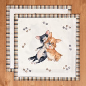 Набор салфеток из 2-х шт " ДРУЖБА" ,40х40см, 100% хлопок,твил, белый LEFARD 850-721-8