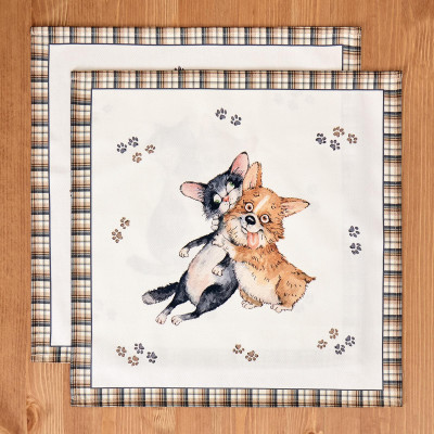 Набор салфеток из 2-х шт " ДРУЖБА" ,40х40см, 100% хлопок,твил, белый LEFARD 850-721-8