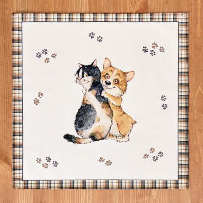 Набор салфеток из 2-х шт " ДРУЖБА" ,40х40см, 100% хлопок,твил, белый LEFARD 850-721-8-2