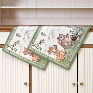 Набор полотенец из 2х шт " ПАЛЬЧИКИ ОБЛИЖЕШЬ" ,40х60см, 100% хлопок LEFARD 850-724-61-6