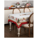 Скатерть "С НОВЫМ ГОДОМ" 140х180см ,красный, 100% хлопок,твил с пропиткой LEFARD 850-725-23