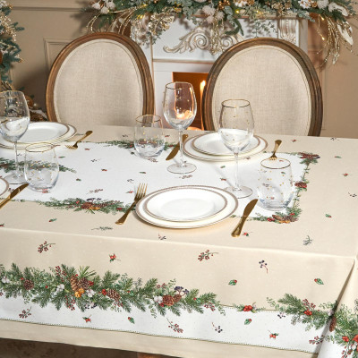 Скатерть "CELEBRATION" 160х220см ,бежевый,100% хлопок с пропиткой,твил LEFARD 850-734-24-8