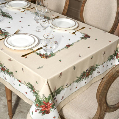 Скатерть "CELEBRATION" 140х300см ,бежевый,100% хлопок с пропиткой,твил LEFARD 850-734-25-1