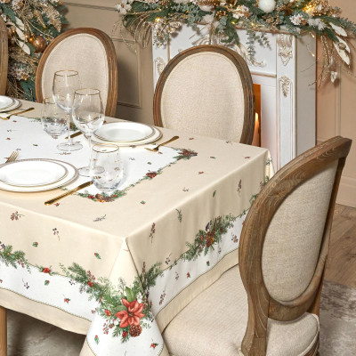 Скатерть "CELEBRATION" 140х300см ,бежевый,100% хлопок с пропиткой,твил LEFARD 850-734-25-6